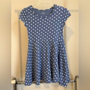 Old Navy Blue Polka Dot Short Sleeve Knit Dress